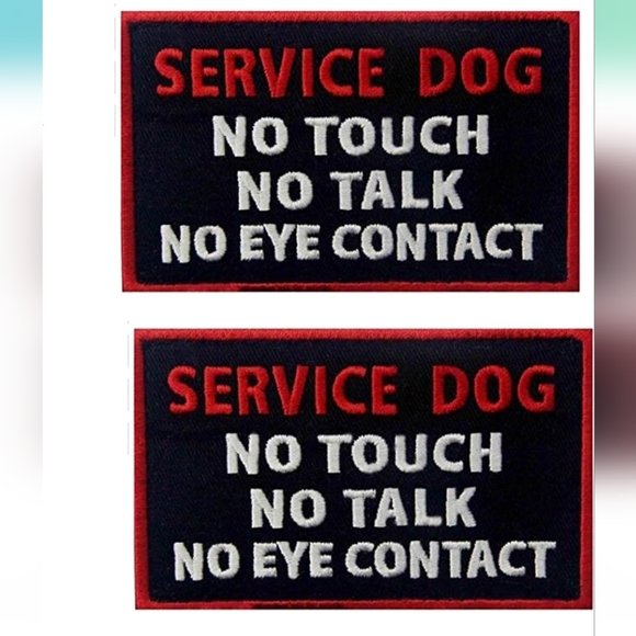Service Dog No Touch No Talk No Eye Contact Tactical Military Morale Badge - Picture 3 of 3
